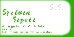 szilvia vizeli business card